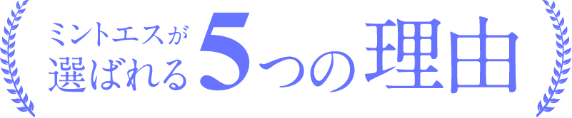 ミントエスが選ばれる5つの理由